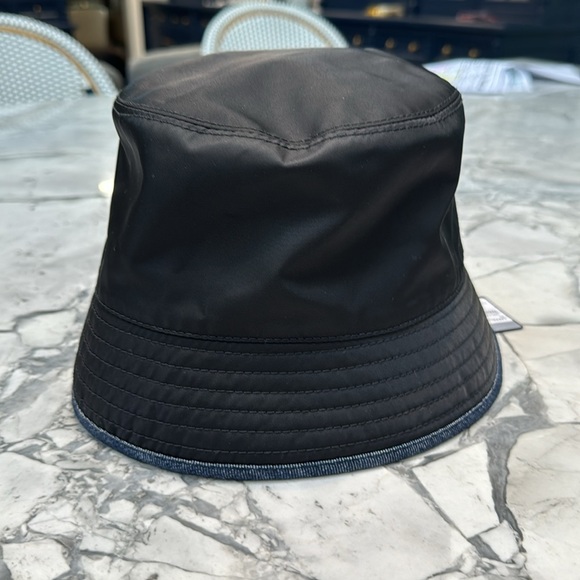 Prada Black Bucket Hat black nylon with denim medium - Picture 7 of 8
